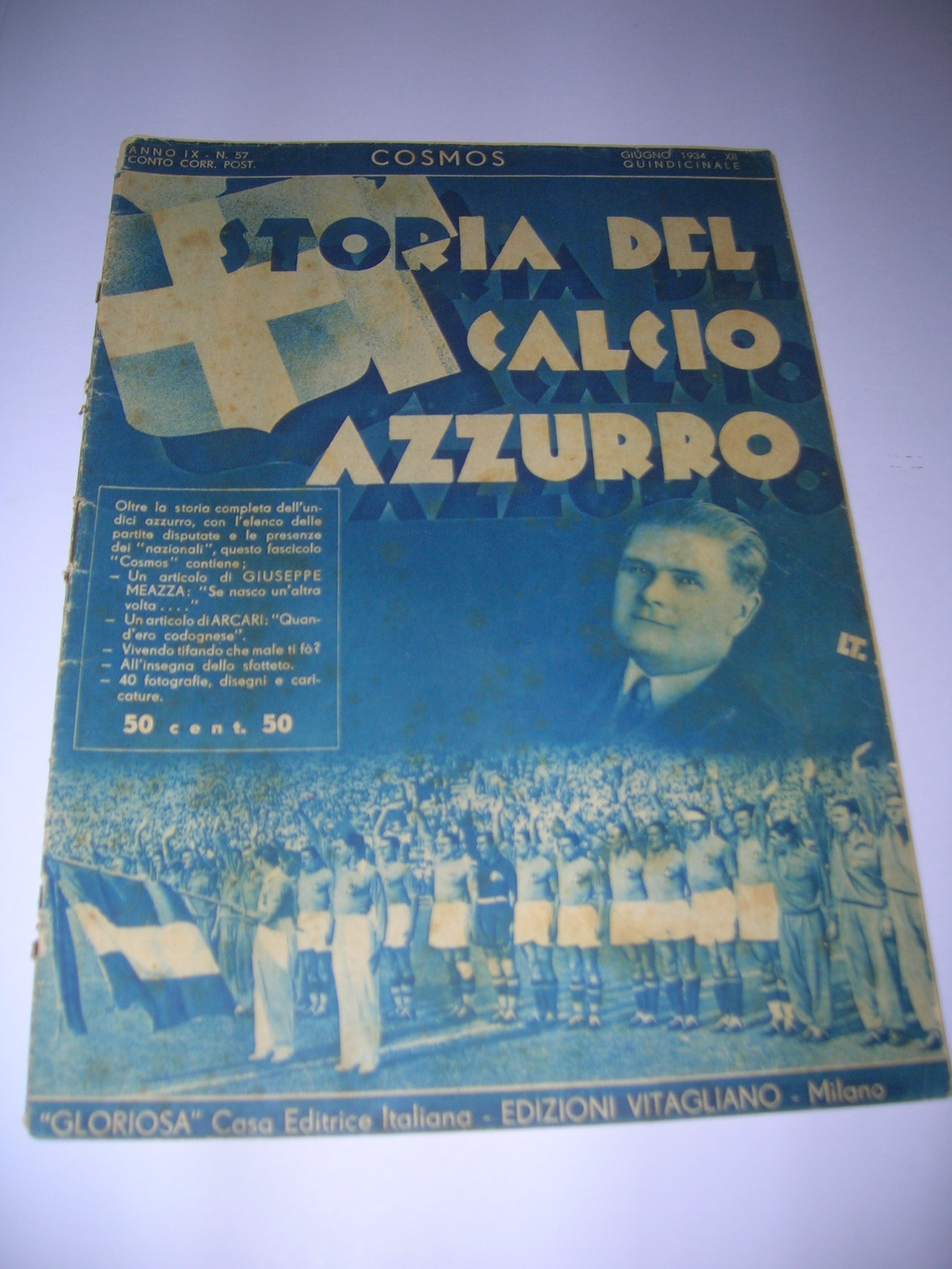 Storia del calcio azzurro 1934